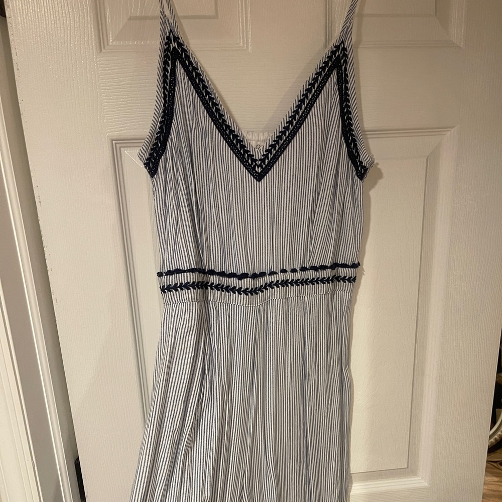 Sleeveless long pant romper